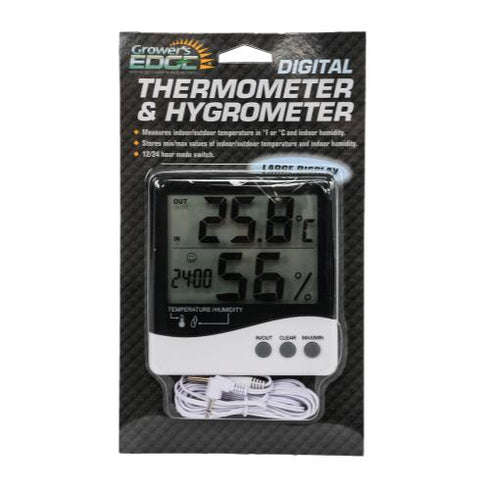 Grower's Edge - Large Display Thermometer/Hygrometer