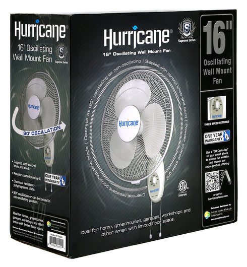 Hurricane - Supreme Oscillating Wall Mount Fan
