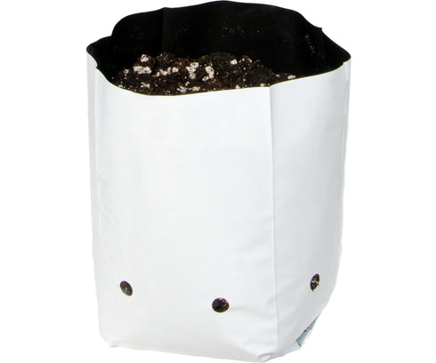 HydroFarm - Black/White Plastic Grow Bags 25/Pack