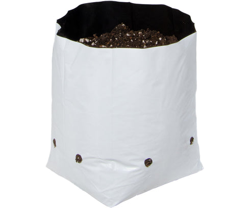 HydroFarm - Black/White Plastic Grow Bags 25/Pack