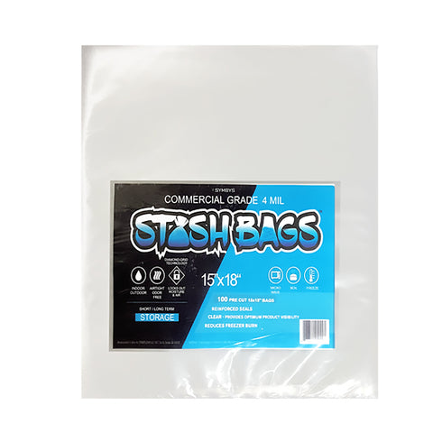 Symbys Stash - Vacuum Bags 15in x 18in Clear